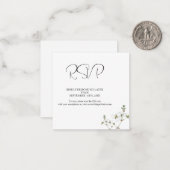Einfache Minimalistische Hochzeitskarte Mitteilungskarte (Vorderseite/Rückseite Beispiel)