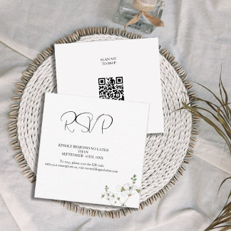 Einfache Minimalistische Hochzeitskarte Mitteilungskarte