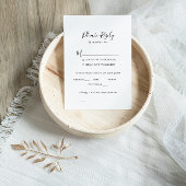Einfache Minimalistische Hochzeitsmenü-UAWG RSVP Karte