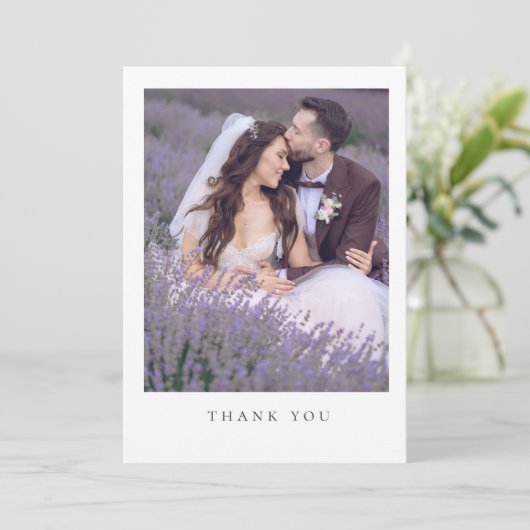 Einfache Minimalistische Hochzeitsnachricht für Fo (Stehend Vorderseite)