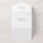 Einfache Minimalistische Hochzeitsseite All In One Einladung (Außenbereich)