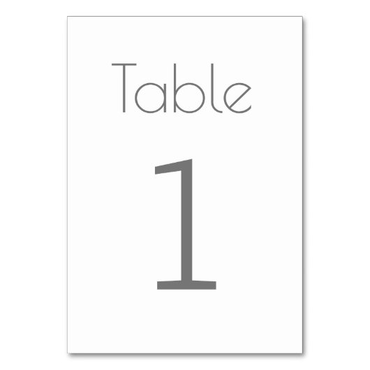 Einfache Minimalistische Hochzeitsstiftung Tischnummer (Rückseite)