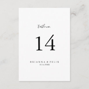 Einfache Minimalistische Hochzeitsstimmung - Tisch Einladung