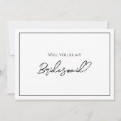 Einfache Minimalistische Hochzeitstiftkarte Einladung (Vorderseite)