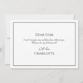 Einfache Minimalistische Hochzeitstiftkarte Einladung (Rückseite)