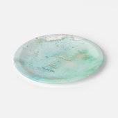 Einfache Minimalistische Hochzeitstorte Pappteller (Schrägansicht)