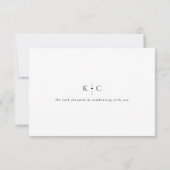 Einfache Minimalistische Hochzeitstorte RSVP Karte (Rückseite)