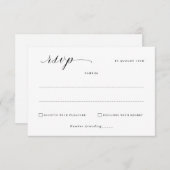 Einfache Minimalistische Hochzeitstorte RSVP Karte (Vorne/Hinten)