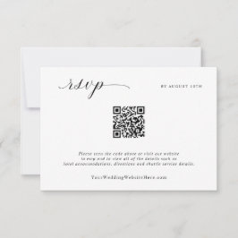 Einfache Minimalistische Hochzeitstorte RSVP Karte