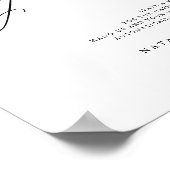 Einfache Minimalistische Hochzeitsurkunde Poster (Ecke)