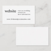 Einfache Minimalistische Hochzeitswebsite Begleitkarte (Vorne/Hinten)