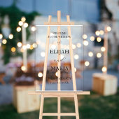 Einfache Minimalistische Hochzeitswillkommen Acrylschild