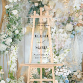 Einfache Minimalistische Hochzeitswillkommen Acrylschild