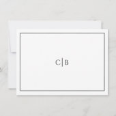 Einfache Minimalistische Hochzeitswohnung Save the Save The Date (Rückseite)