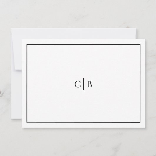 Einfache Minimalistische Hochzeitswohnung Save the Save The Date (Rückseite)