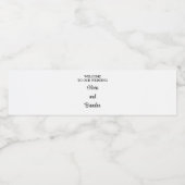 Einfache Minimalistische Hochzeitwasserflasche Wasserflaschenetikett (Einzelnes Label)