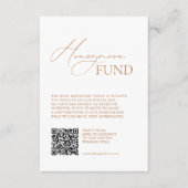 Einfache Minimalistische Honeymoon-Stiftung wünsch Begleitkarte (Vorderseite)
