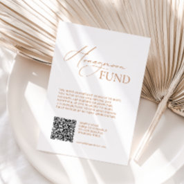 Einfache Minimalistische Honeymoon-Stiftung wünsch Begleitkarte