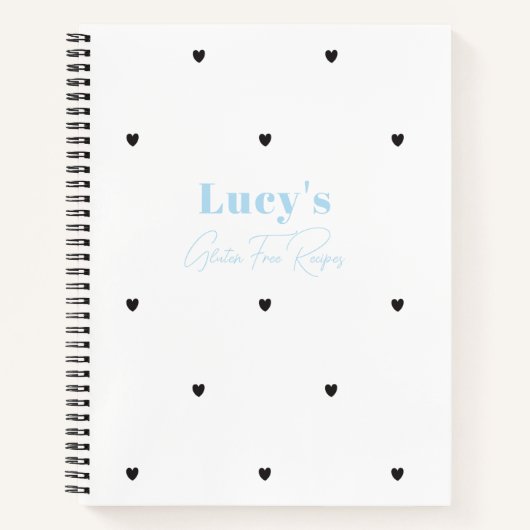 Einfache Minimalistische Hübsche Herzblindrezeptur Notizblock (Vorderseite)