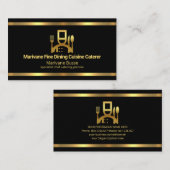 Einfache Minimalistische Imitate Gold Lines Catere Visitenkarte (Vorne/Hinten)