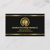 Einfache Minimalistische Imitate Gold Lines Cateri Visitenkarte (Vorderseite)