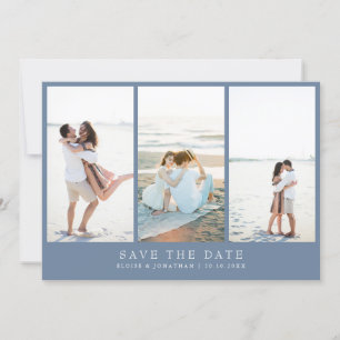 Einfache minimalistische Immergrün-Wildblumen-Foto Save The Date