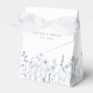 Einfache minimalistische Immergrün-Wildblumen-Hoch Geschenkschachtel