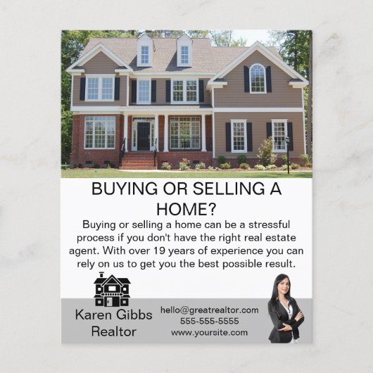 Einfache Minimalistische Immobilien-Veräußerung Flyer (Vorne)