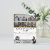 Einfache Minimalistische Immobilien-Veräußerung Postkarte (Stehend Vorderseite)