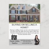 Einfache Minimalistische Immobilien-Veräußerung Postkarte (Vorderseite)