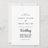 Einfache Minimalistische informelle Hochzeit Einladung (Vorderseite)