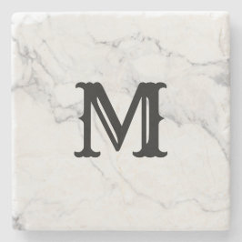 Einfache Minimalistische Initialbuchstabengestaltu Steinuntersetzer