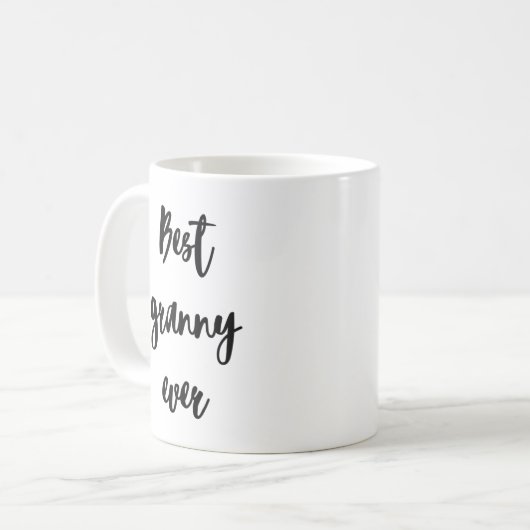 Einfache Minimalistische Kalligrafie Beste Granny  Kaffeetasse (Vorderseite Links)
