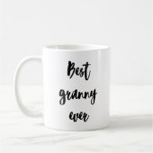 Einfache Minimalistische Kalligrafie Beste Granny  Kaffeetasse (Links)