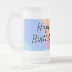 einfache minimalistische Kalligrafie herzlichen Gl Mattglas Bierglas