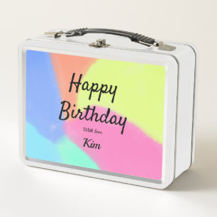 einfache minimalistische Kalligrafie herzlichen Gl Metall Brotdose