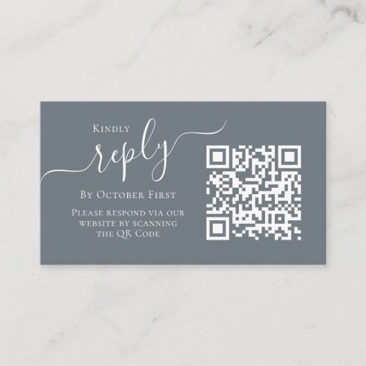 Einfache Minimalistische Kalligrafie QR Code UAWG Begleitkarte (Vorderseite)