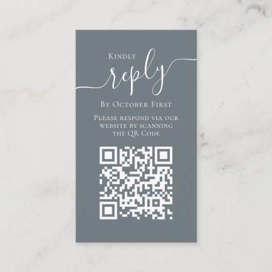 Einfache Minimalistische Kalligrafie QR Code UAWG  Begleitkarte (Vorderseite)