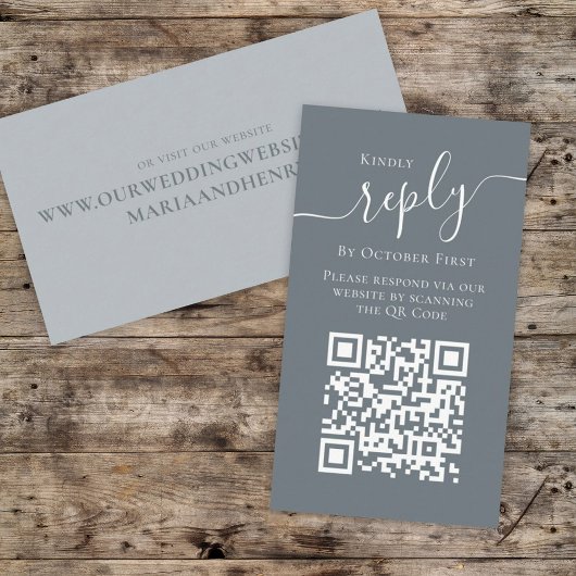 Einfache Minimalistische Kalligrafie QR Code UAWG  Begleitkarte