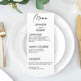 Einfache Minimalistische Kalligrafie Rustikale Hoc Menükarte