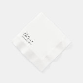 Einfache Minimalistische Kalligraphie 60. Geburtst Serviette (Ecke)