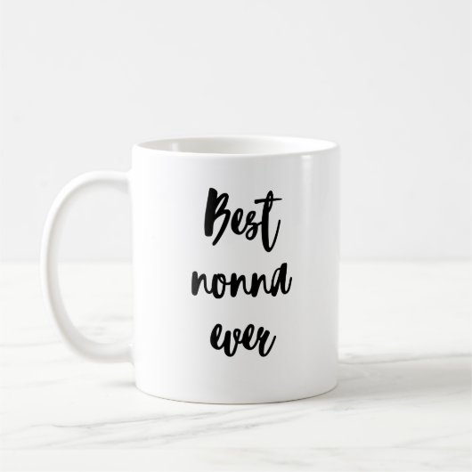 Einfache Minimalistische Kalligraphie Kaffeetasse (Links)