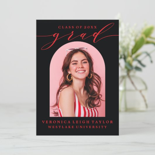 EINFACHE MINIMALISTISCHE KALLIGRAPHISCHE EINLADUNG (Stehend Vorderseite)