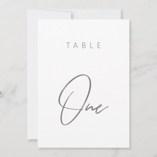 Einfache Minimalistische kalligraphische Hochzeits (Rückseite)