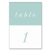 Einfache Minimalistische KIry Pastel Wedding Tischnummer (Rückseite)