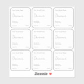 Einfache Minimalistische Klare Candle Square Aufkl Aufkleber (Blatt)