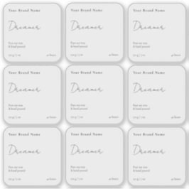 Einfache Minimalistische Klare Candle Square Aufkl Aufkleber