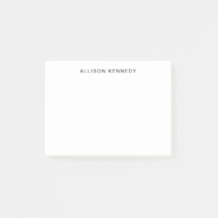 Einfache Minimalistische Klassik Schwarz Grau Post-it Klebezettel