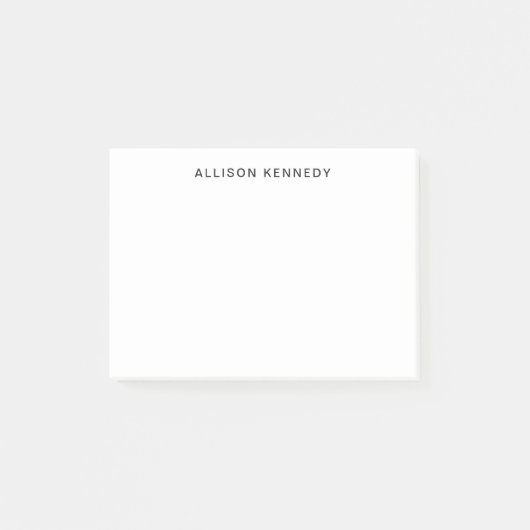 Einfache Minimalistische Klassik Schwarz Grau Post-it Klebezettel (Vorderseite)