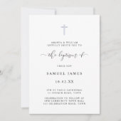 Einfache Minimalistische klassische Wasserfarbe Bl Einladung (Vorderseite)